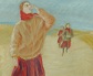 oil on canvas collecting eggs